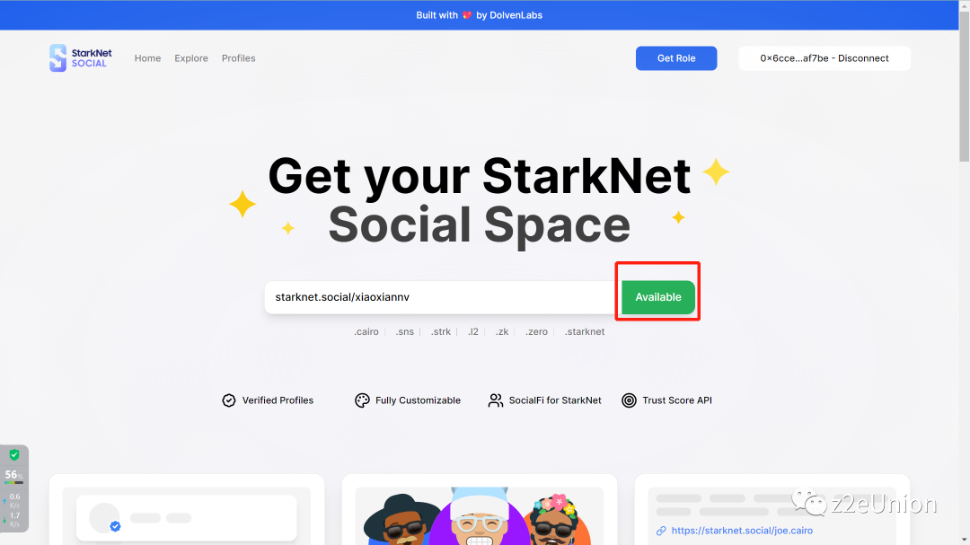 空投埋伏:StarkNet Social 测试网教程