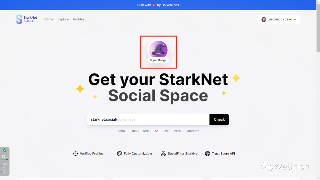 空投埋伏:StarkNet Social 测试网教程