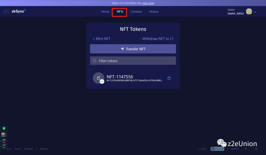 空投埋伏--ZKSync重点生态交互
