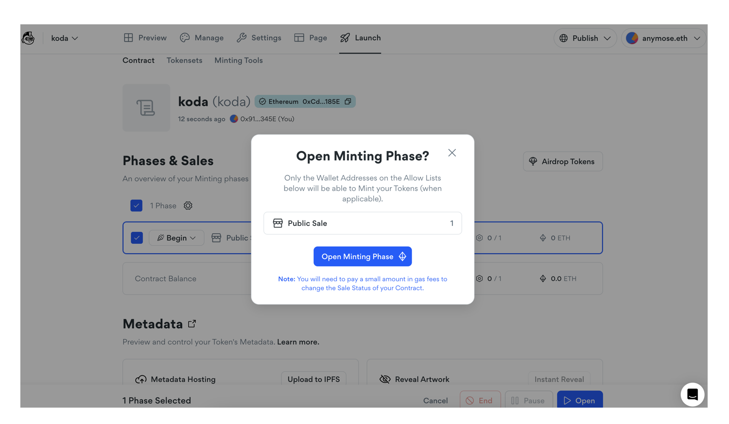 教程|零代码铸造ERC721格式NFT