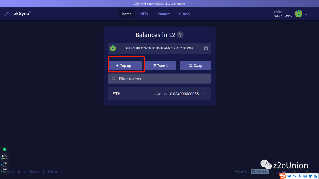 空投埋伏--ZKSync重点生态交互