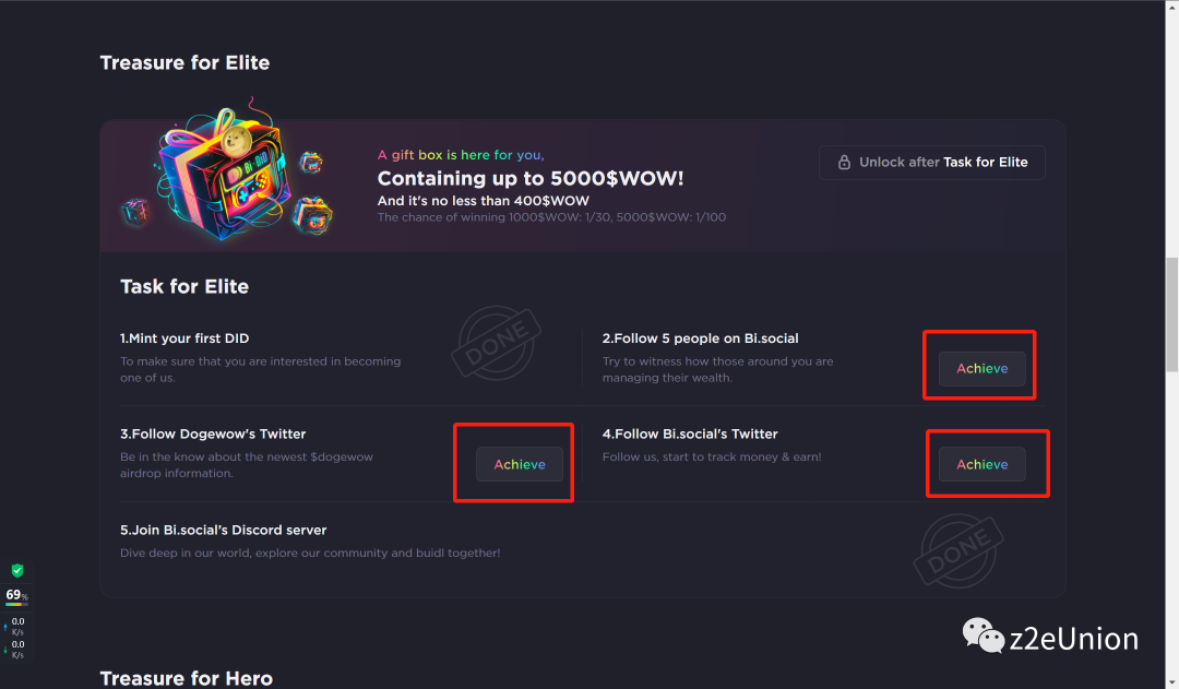 Bi.social 平均瓜分10000token