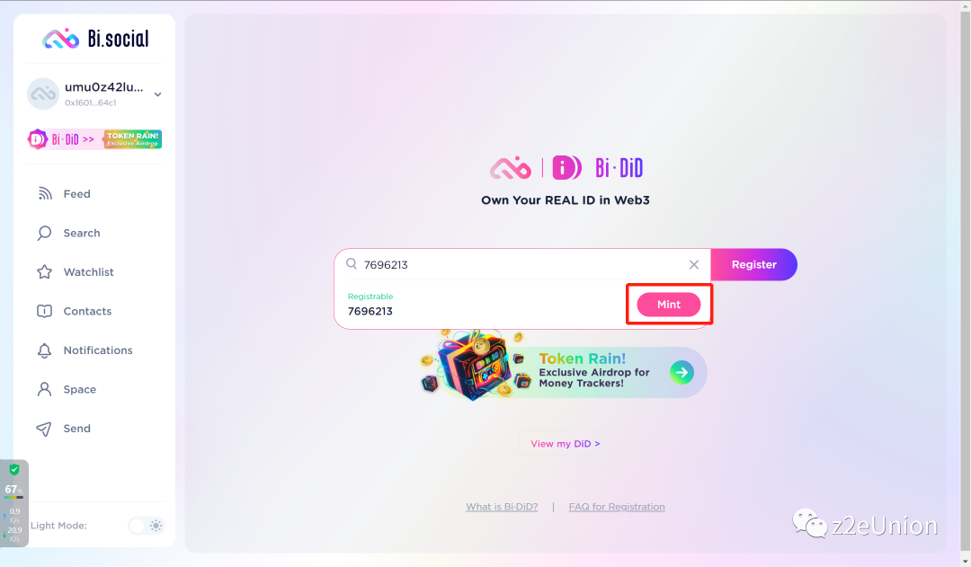 Bi.social 平均瓜分10000token