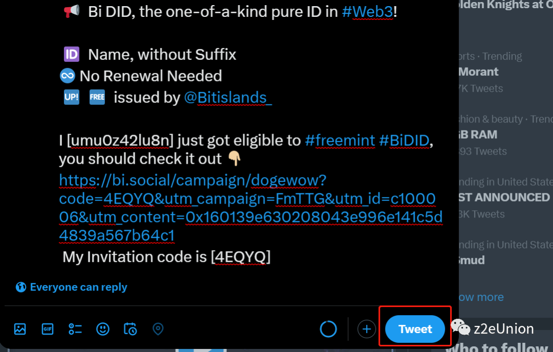 Bi.social 平均瓜分10000token