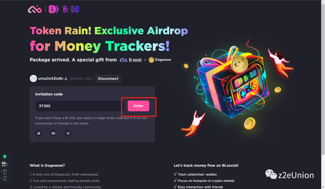 Bi.social 平均瓜分10000token