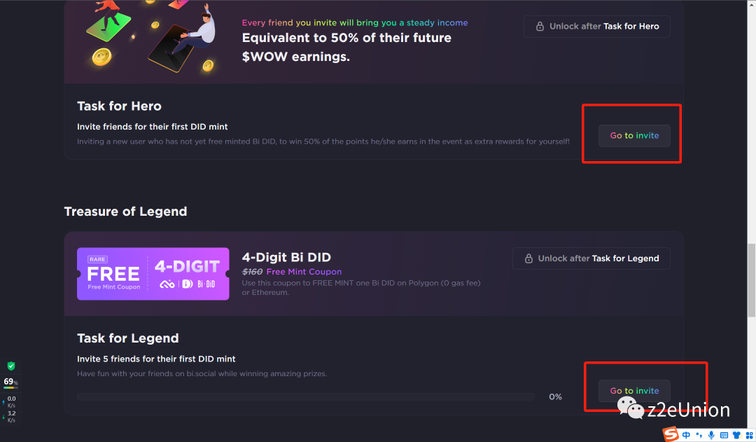 Bi.social 平均瓜分10000token