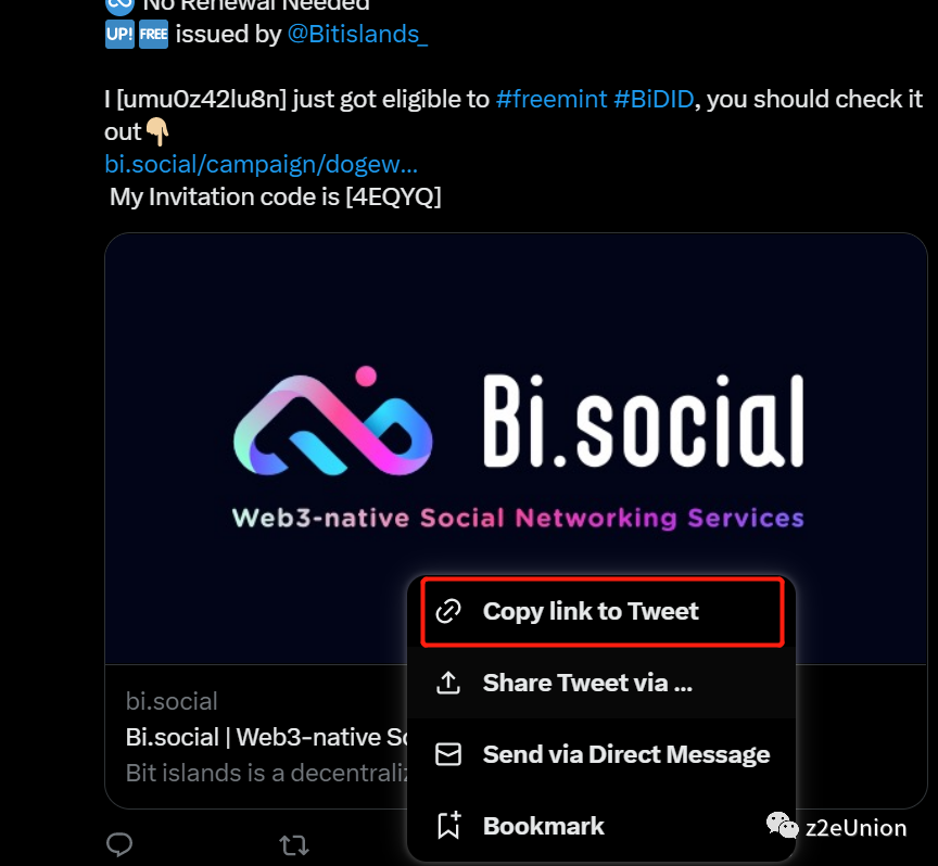 Bi.social 平均瓜分10000token