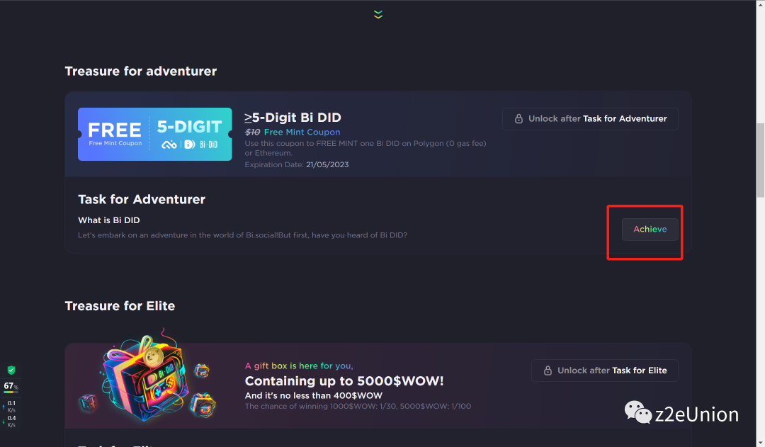 Bi.social 平均瓜分10000token