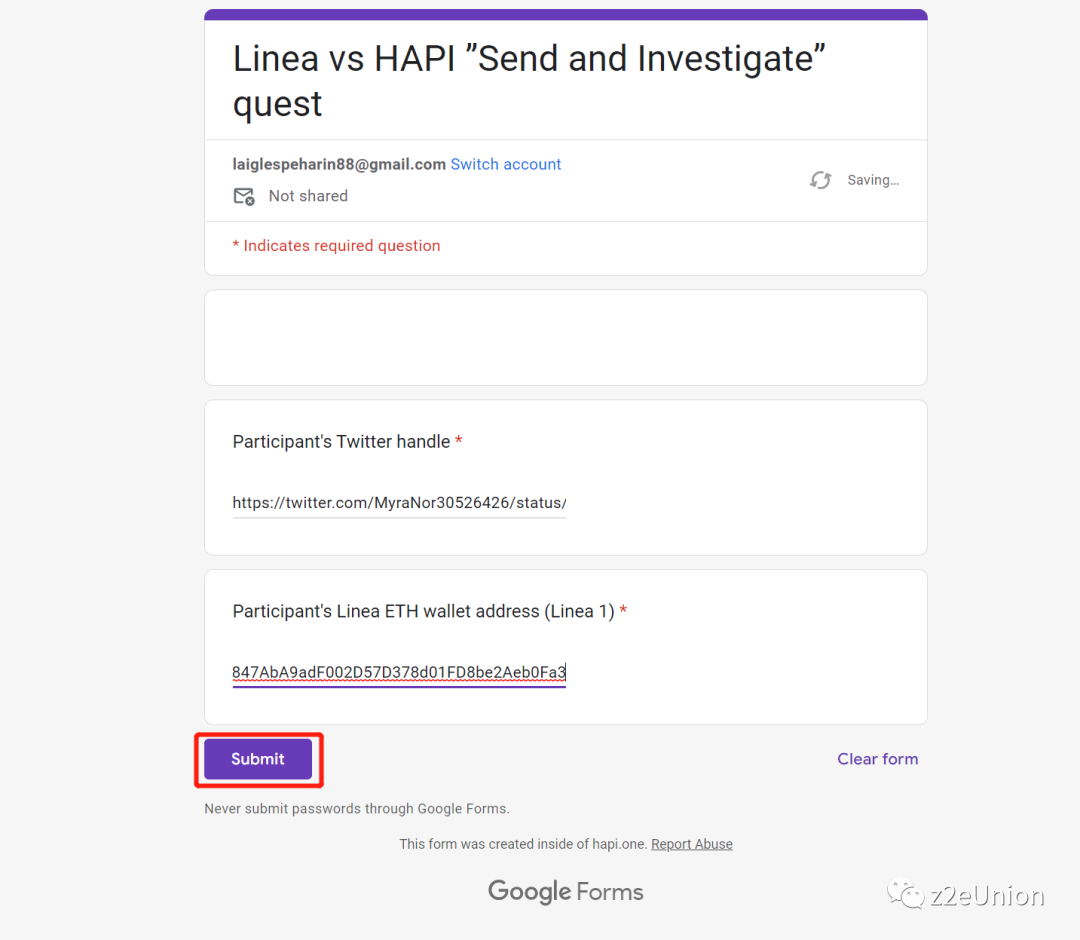 Linea第5周奥德赛任务教程