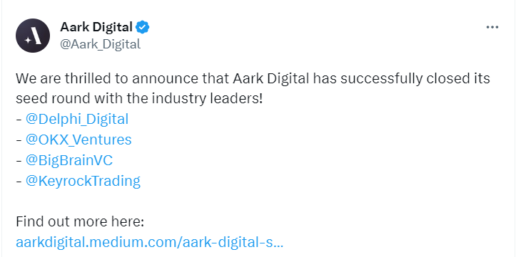 Aark Digital:基于ARB链的去中心化衍生品交易所